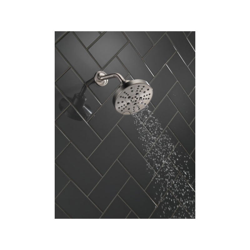 DELTA® 52668-SS Universal Contemporary Raincan Shower Head, 1.75 gpm Maximum, 5 Sprays, 6 in Dia x 3-15/16 in H Head, Import