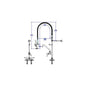 55C1 - Pre-Rinse Faucet - 4" Center - Deck Mount