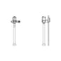 81T - Exposed Electronic Flush Valve - Brass