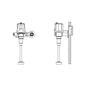 81T - Exposed Electronic Flush Valve - Brass - 8 GPM