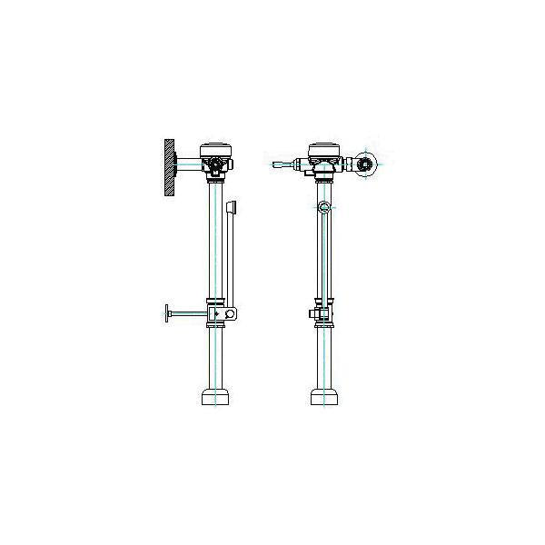 81T - Exposed Bedpan Washer Manual Flush Valve - Brass
