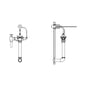 DELTA® Teck® 83T000-48 Concealed Manual Flush Valve, 25 gpm Flush Rate, 1-1/2 in Inlet, 1-1/2 in Spud, 25 psi Pressure, Polished Chrome, Import