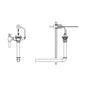DELTA® Teck® 83T141-48 Concealed Manual Flush Valve, 25 gpm, 1-1/2 in Inlet, 1-1/2 in Spud, 25 psi, Polished Chrome, Import