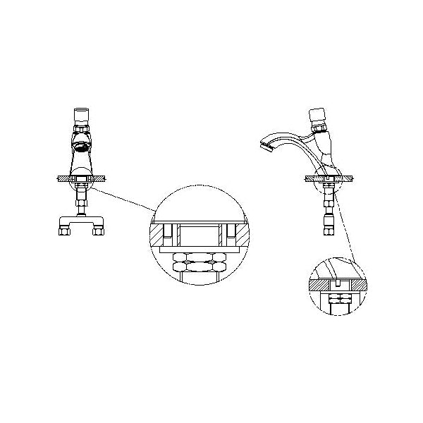 Teck - Metering Handwash Faucet - 2.7" - Deck Mount
