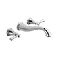 DELTA® Cassidy™ Widespread Lavatory Faucet, Commercial, 1.5 gpm Flow Rate, 8 in Center, 2 Handles, Push Pop-Up Drain, Function: Traditional