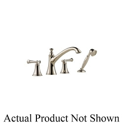 Brizo® T67405 Roman Tub Trim, Brizo® Roman Tub Trim, Baliza®, 18.5 gpm Flow Rate, 10 to 16 in Center, 2 Handles, Function: Traditional, Domestic