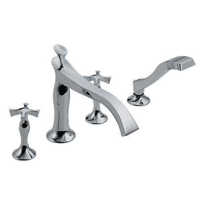 Brizo® Roman Tub Trim, RSVP®, 18.5 gpm Flow Rate, 10 to 16 in Center, 2 Handles, Function: Traditional