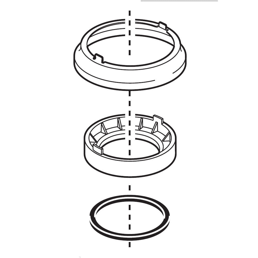 DELTA® RP70702SS Trim Ring, Base and Gasket, Jordan, For Use With Model 16930-DST Kitchen Faucet, Brilliance® Stainless Steel, Import