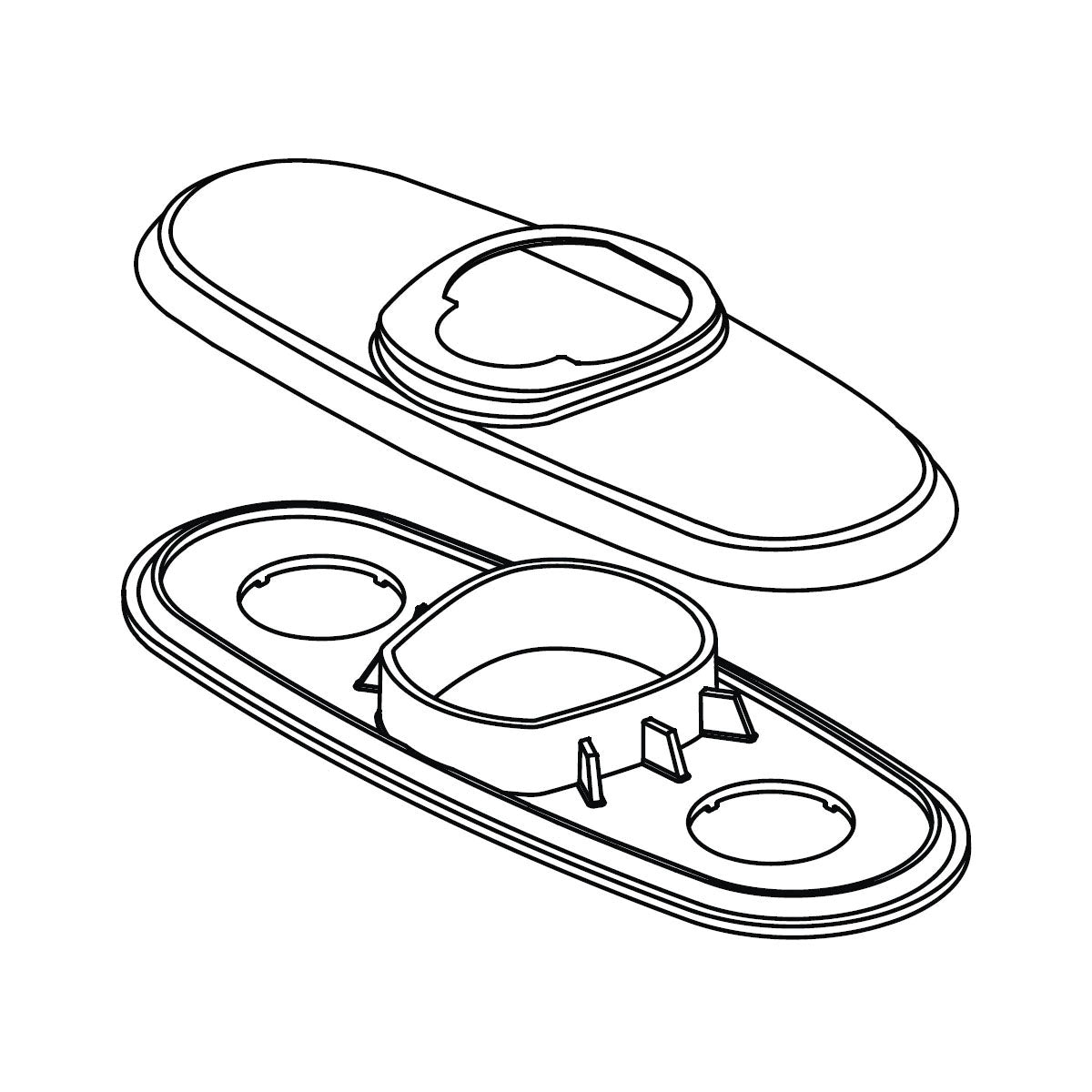 Nyla - Base Plate and Gasket - Polished Chrome