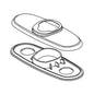 Nyla - Base Plate and Gasket - Polished Chrome