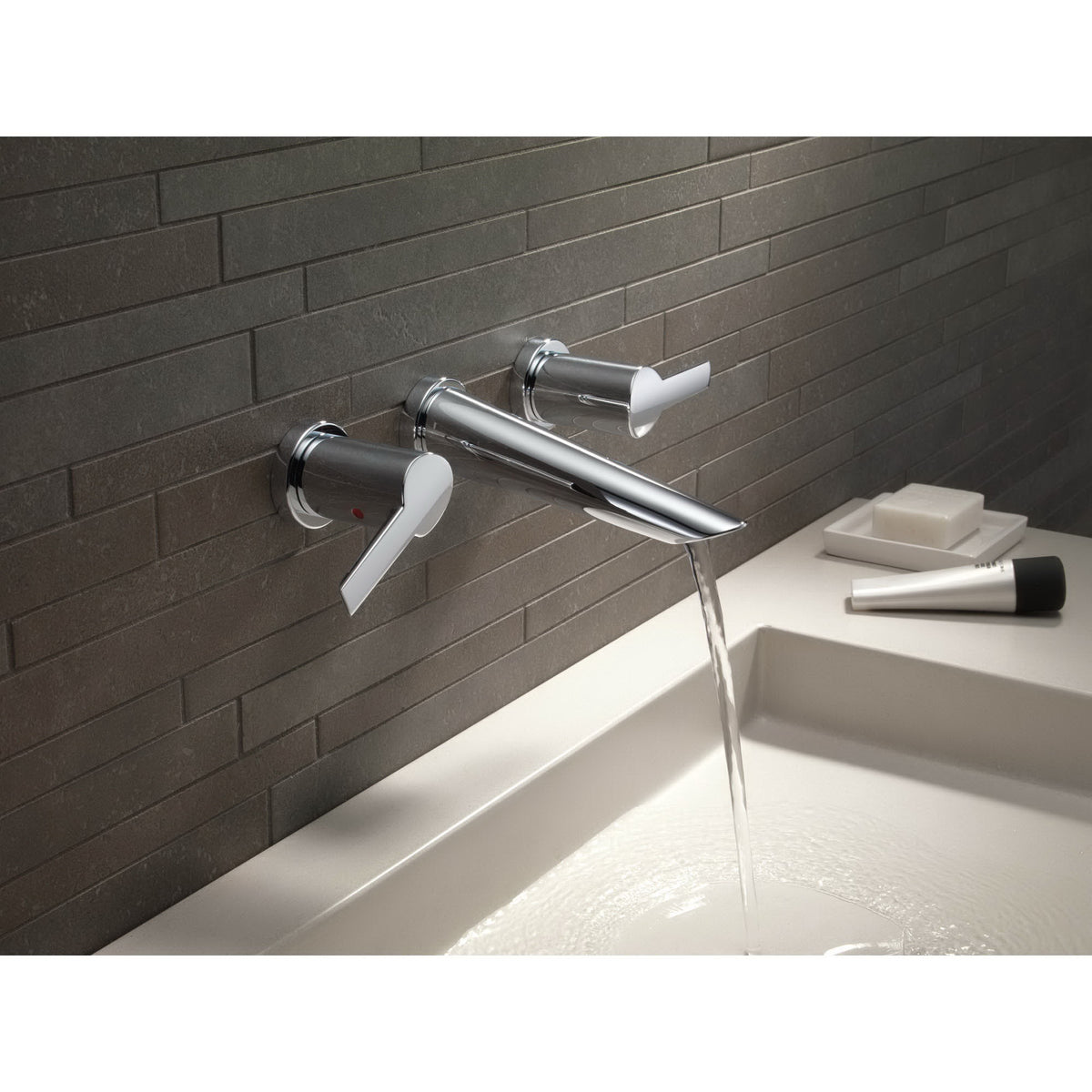 Compel - Bathroom Faucet - 8" Center - Wall Mount