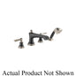 Brizo® T67460-NKBLLHP Roman Tub Faucet, Rook®, 10 to 16 in Center, Luxe Nickel/Matte Black, 2 Handles, Function: Traditional