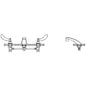 Commercial 23T334 TECK® Widespread Lavatory Faucet, Commercial, 1.5 gpm Flow Rate, 11.94 in H Spout, 12 in Center, Polished Chrome, 2 Handles