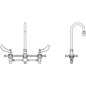 Commercial 23T644 TECK® Widespread Lavatory Faucet, Commercial, 1.5 gpm Flow Rate, 11.94 in H Spout, 12 in Center, Polished Chrome, 2 Handles