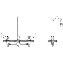 Teck - Widespread Bathroom Faucet - 12" Center - Deck Mount