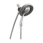 DELTA® 58065 In2ition® 2-in-1 Hand Shower, 6 in Dia 4-Function Shower Head, 2 gpm Flow Rate, 69 in L Hose, 1/2 in Connection, Polished Chrome, Import