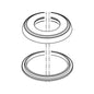 Flange and Gasket - 2.13" L x 0.31" H