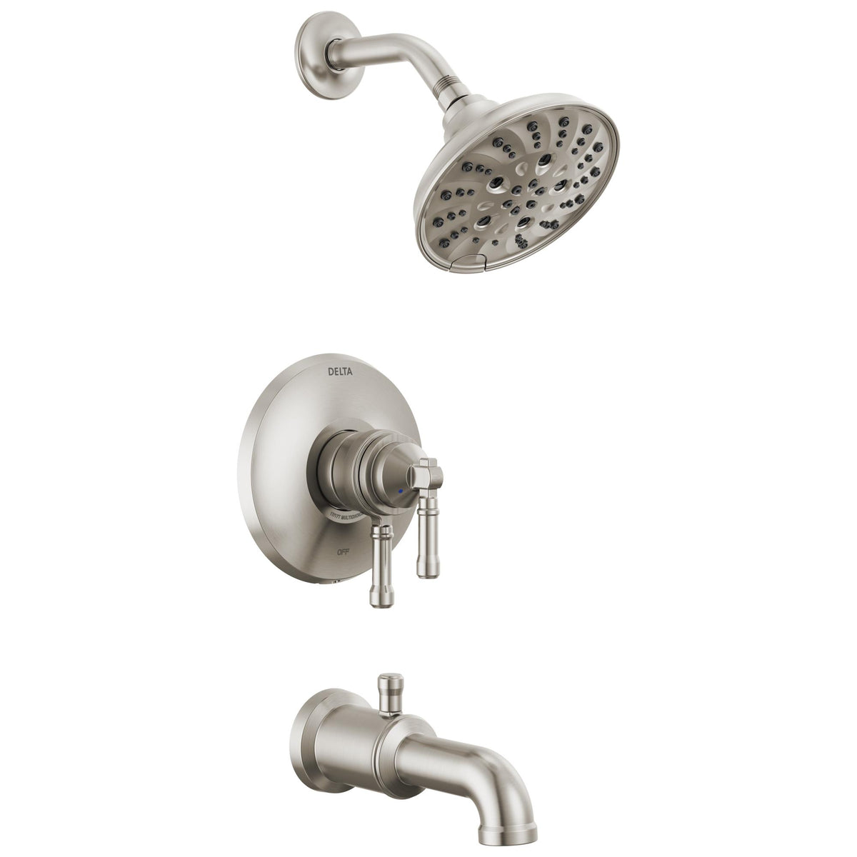 Round Plate Tub Shower Trim - Stainless - Wall Mount