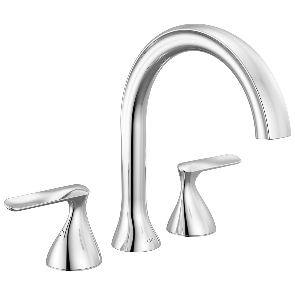 DELTA® T2745-PR Bonacci™ Roman Tub Trim, 8 to 16 in Center, Lumicoat® Chrome, 2 Handles