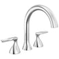 DELTA® T2745-PR Bonacci™ Roman Tub Trim, 8 to 16 in Center, Lumicoat® Chrome, 2 Handles