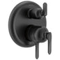 6-Setting Diverter Trim - Matte Black - Pressure-Balance