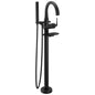DELTA® T4745-BLFL Bonacci™ Floor Mount Tub Filler Trim, 1.75 gpm Flow Rate, Matte Black, 1 Handles, Yes, Commercial/Residential