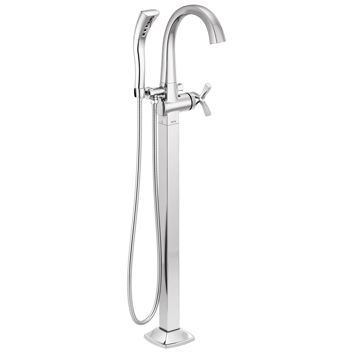 DELTA® T47776-PR-FL Floor Mount Tub Filler Trim, 1.75 gpm Shower, Chrome