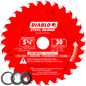 Diablo® D053830FMX Steel Demon™ Laser-Cut Saw Blade, 5-3/8 in Dia 0.039 in THK, 20 mm Arbor, Carbide Blade, 30 Teeth
