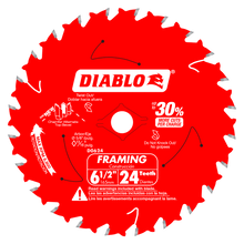 Laser-Cut Saw Blade, 6-1/2 in Dia 0.039 in THK