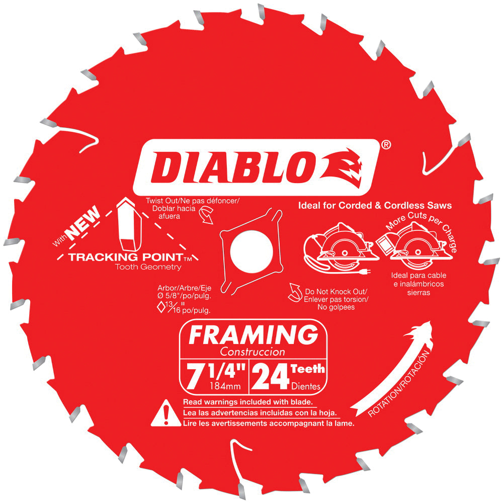 Knockout Laser Cut Circular Saw Blade - 5/8" Arbor