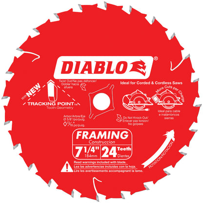 Knockout Laser Cut Circular Saw Blade - 5/8" Arbor