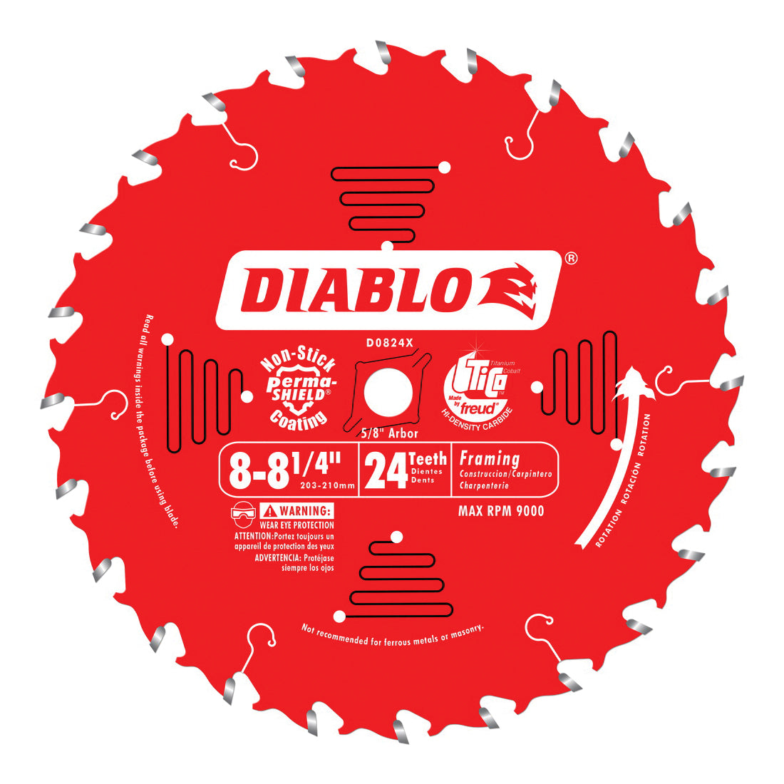 Framing Saw Blade - 8 to 8-1/4" Dia x 0.063" Thk