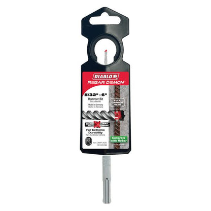 Hammer Drill Bit, 5/32 in Drill Bit, SDS-Plus Shank