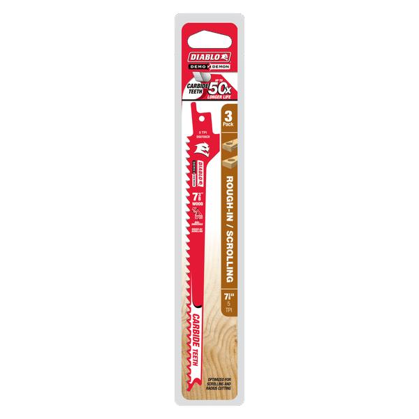 Reciprocating Saw Blade - 7-3/8" L - 5 TPI TPI