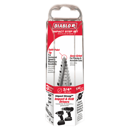 Impact Step Drill Bit - High Speed Steel - 9 Steps
