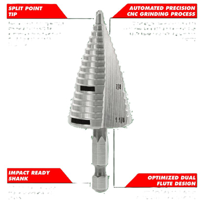 Impact Step Drill Bit Set - 3 Pieces