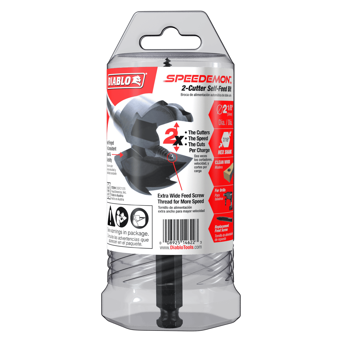 Speedemon - Self-Feed Bit - 2-1/8" Dia - High Speed Steel