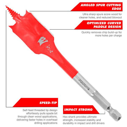 Spaded Bit - 1/2" Dia