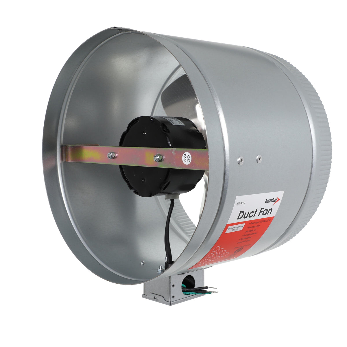 Duct Fan - 650 CFM Air Flow - 120 Vac