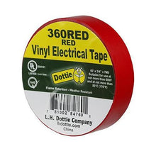 Dottie® 360RED Color Coding Economy Industrial Electrical Tape, 60 ft L x 3/4 in W, 7 mil THK, PVC, Rubber Adhesive, Red