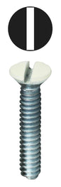 Dottie® 416IV Wall Plate Machine Screw, #6-32, 1 in OAL, Steel, Oval Head, Painted, Slotted Drive