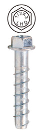 Dottie® CSB12300 Concrete Screw Bolt, Case Hardened Low Carbon Steel, Zinc Plated