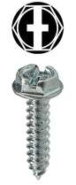 Dottie® HWSMS1034 Sheet Metal Screw With Washer, #10, 3/4 in OAL, Hex Washer Head, Phillips®/Slotted Drive, Steel, Zinc Plated