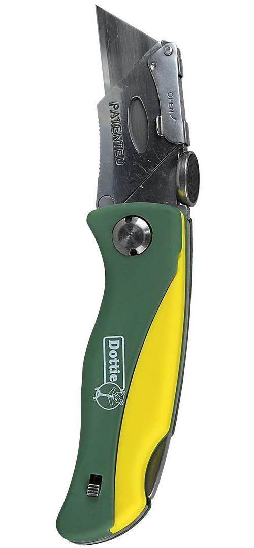 Dottie® LBK Folding Lockback Utility Knife With Nylon Pouch and Replacement Blade, Razor Blade, 6 Blades Included, 6-1/2 in OAL