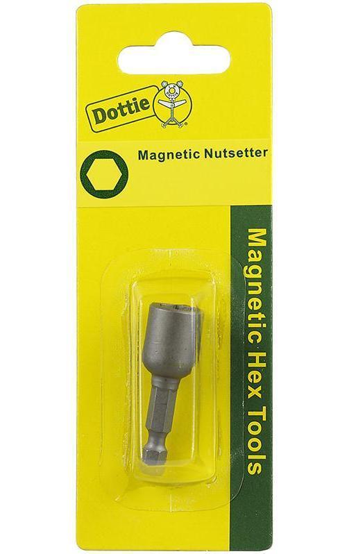 Dottie® MT10C 1-Piece Carded Magnetic Hex Tool, 5/16 in Point, 1-3/4 in OAL, Steel