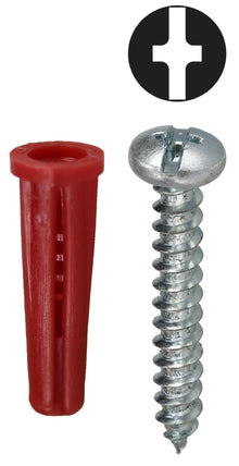 Dottie® RD2 4610 Screw Anchor Kit, #6 x 1 in Size, 201 Pieces, Nylon