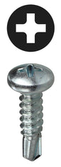 Dottie® TEKPH8112 4220 Self-Drilling Screw, #8, 1-1/2 in OAL, Pan Head, Phillips® Drive, Steel, Zinc Plated