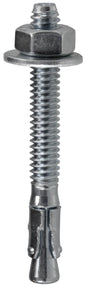 Dottie® W12512 Fully Threaded Wedge Anchor, 1/2 in Dia, 5-1/2 in OAL, 4-1/8 in L Thread, Steel, Zinc Plated