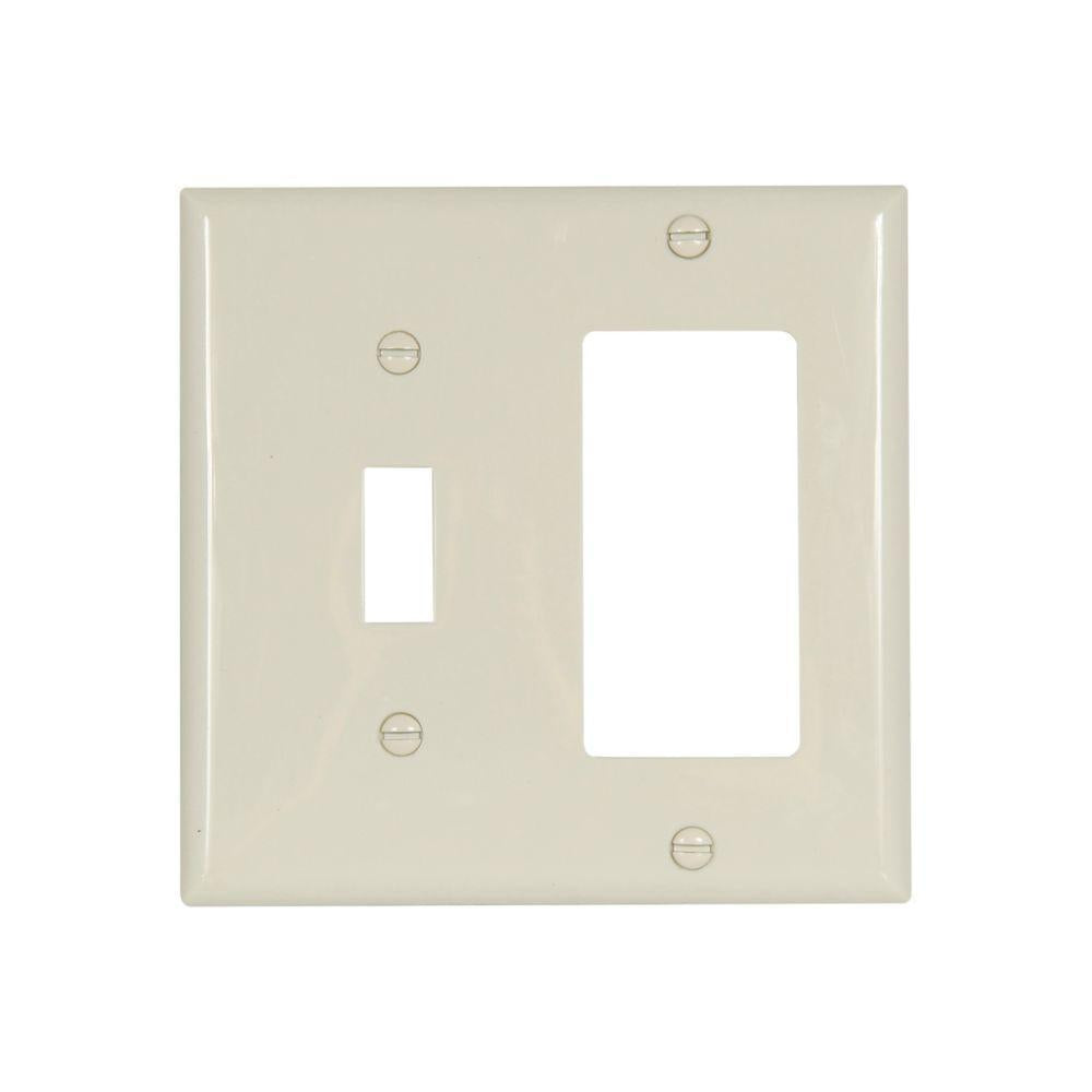 Standard Combination Wall Plate - Light Almond