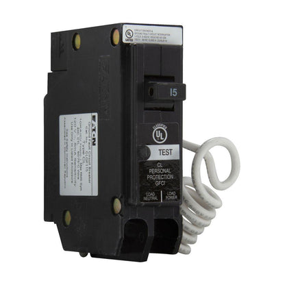 Miniature Self-Testing Ground Fault Circuit Breaker - 15 A